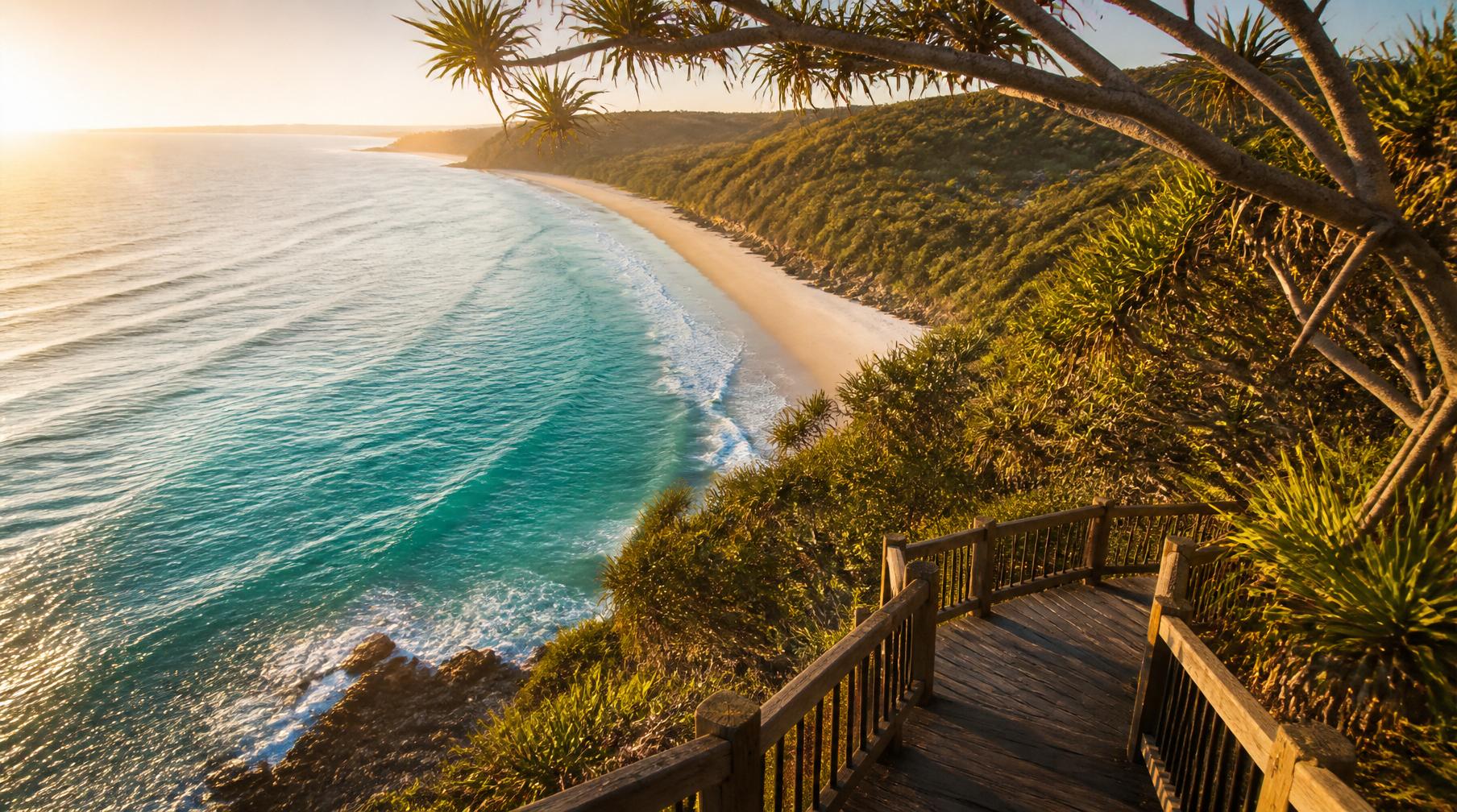 Noosa headland at golden hour