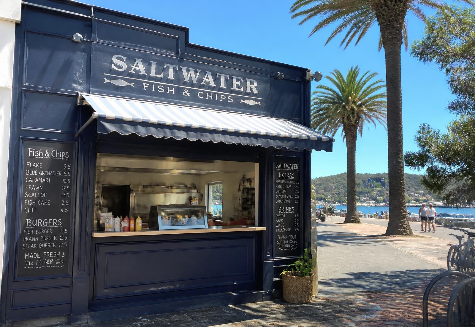 Shoreline Seafood shopfront on the esplanade